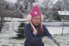 Zara Rolling a Snowball